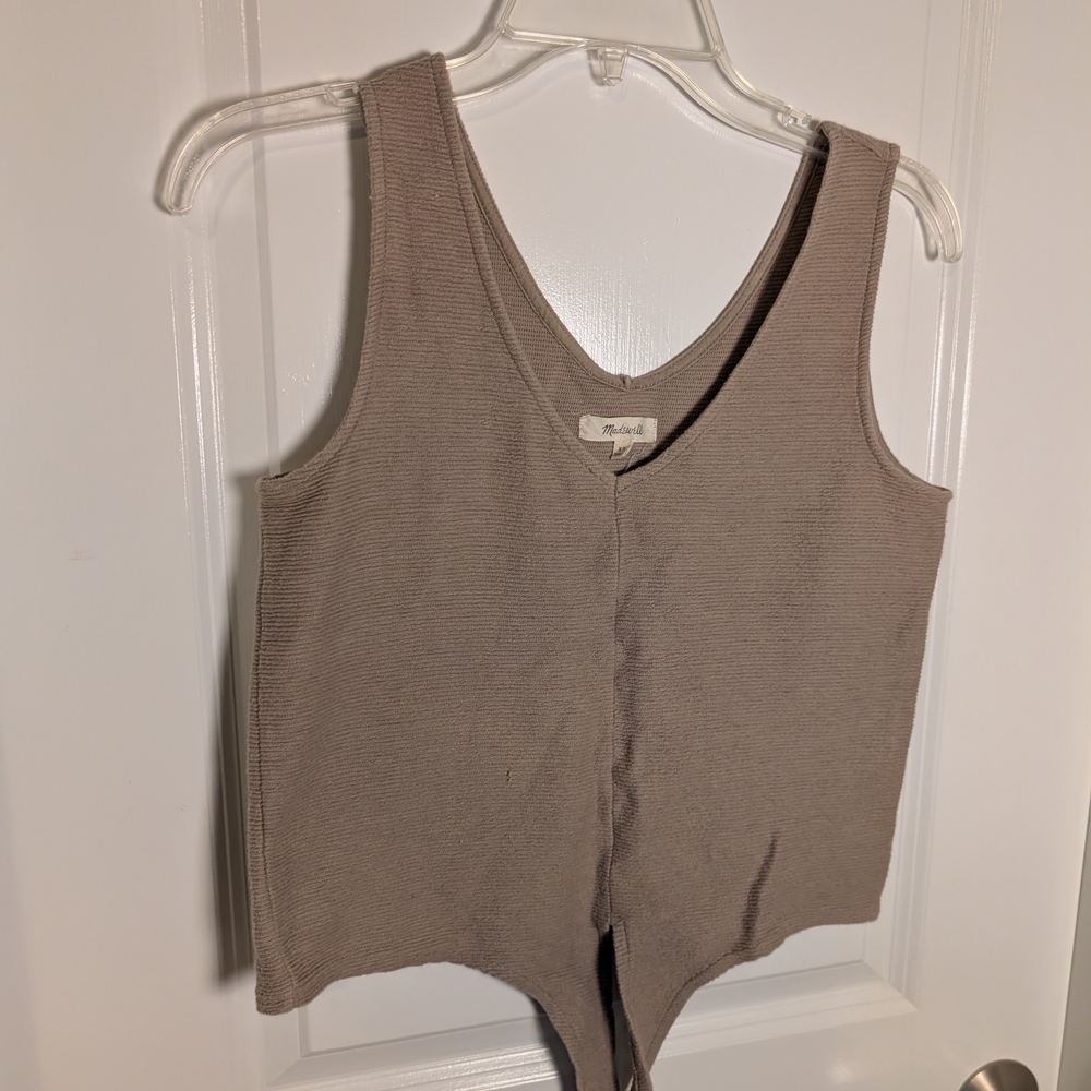 Madewell Taupe Knit Crop Top